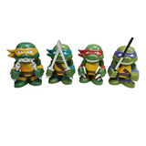 Tortugas Ninja Set X4 Figuras Gashapones Muñeco Juguete