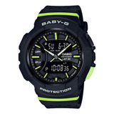 Reloj Casio G Running Bga-240-1a2dr Negro Verde Deportivo