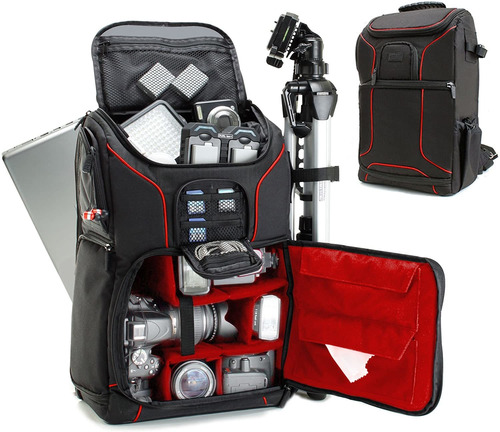 Bolsa Usa Gear Para Camara Dslr,negro Y Rojo/11 X10.5 X6 