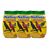 Kit 3  Biotron Nativos - Ração Extrusada Sabor Banana - 500g