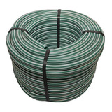 Manguera Pvc Bicolor Estriada 100mts 1/2 Pulgadas Dvp Color Verde Oscuro