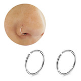 Piercing Nariz Argola Falso Pressão Antialérgico - Kit 2 Un