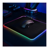 Mousepad Gamer Led Rgb Usb 30x25cm Negro