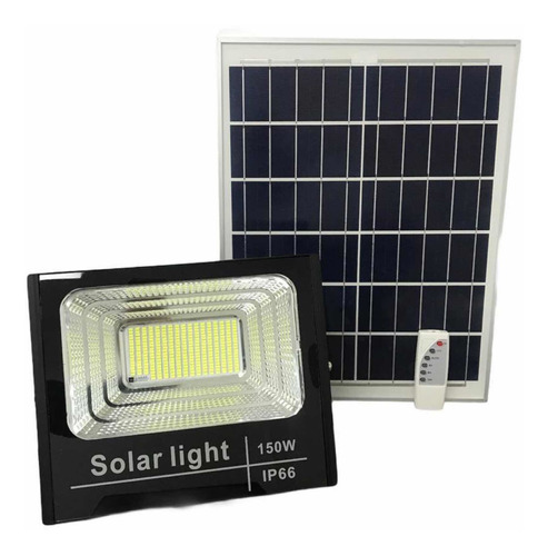 Reflector Led Solar 150w Con Panel Solar Y Control