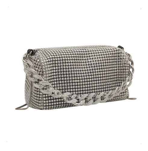 Cartera Mujer Mini Bag Amplia Strass Noche