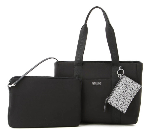 Bolsa Tote Guess Ralphie Black Con Porta Laptop Y Monedero