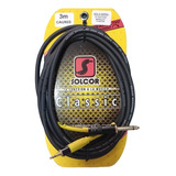 Cable Plastico Plug 3.5  A Plug 6.3 De 3 Metro Solcor