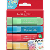 Set 4 Marcadores Marcatextos Color Pastel Faber Castell Tl46