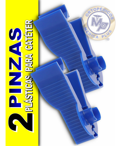 Pinzas Para Diálisis Peritoneal Clip De Plástico Catéter 2pz Color Azul