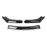 3x Universal Car Front Bumper Lip Body Kit Preto Branco