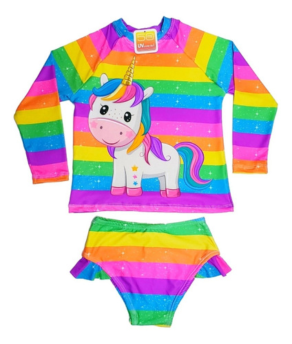 Blusa Uv Praia Piscina Biquíni Infantil Proteção Uv Menina