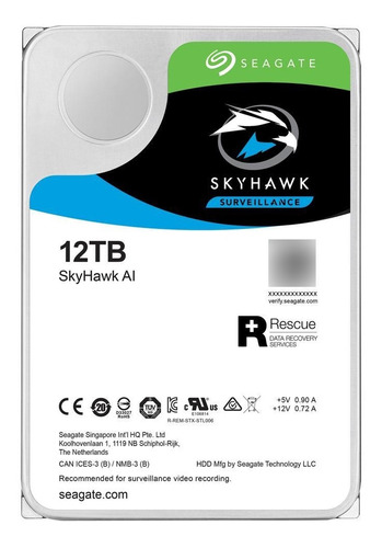 Disco Duro Interno Seagate Skyhawk St12000ve0008 12tb Pcreg