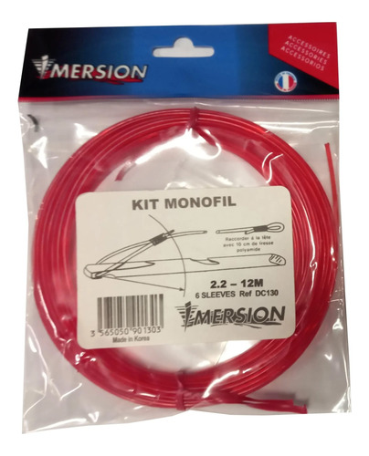 Kit Monofilamento 12m Rojo Imersion
