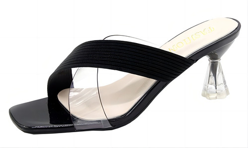 Zapato De Tacón De Cristal Transparente Moda Para Mujer