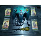 Lote Controle Nintendo 64 N64 + Gamebit Cartuchos + Brindes