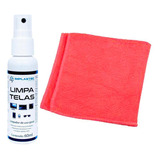 Kit Limpa Telas Clean 60ml Com Pano Microfibra Vermelho