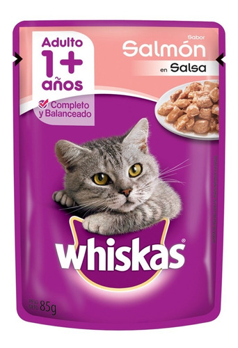 Pouch Whiskas Salmon En Salsa X 85 Grs