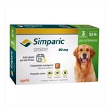 Antipulgas Simparic 80mg - Cães 20,1 A 40kg - 3 Comprimidos