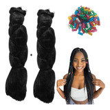 Kit 2 Jumbos Ser Mulher 399g Box Braids + Agulha + Brinde