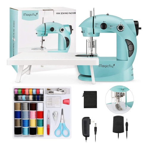 Magicfly Mini Sewing Machine With Extension Table, Dual S...
