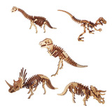 Kit 15 Mini Dinossauro Mdf 3d Quebra Cabeça Dino Miniatura