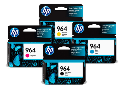 Pack X4 Cartucho De Tinta Impresora Hp 964 Colores Original