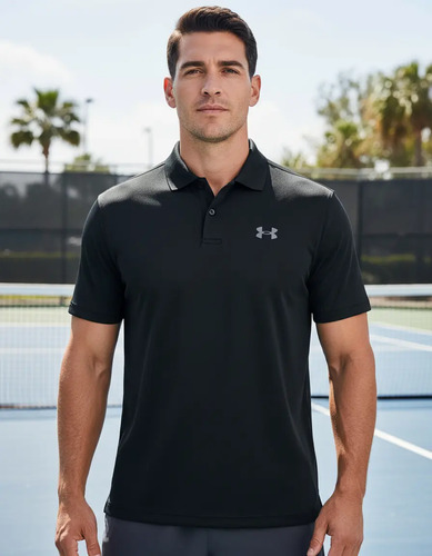 Playera Polo Under Armour Para Hombre , Negro Ua | Meses sin interés