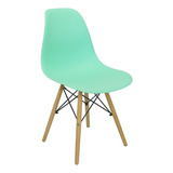 Cadeira Charles Eames Wood Design  Eiffel Varias Cores Cor Da Estrutura Da Cadeira $$$ Cor Do Assento Verde-claro Desenho Do Tecido -