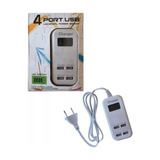 Alargador Con Enchufe Modelo Usb De 4 Entradas 5v-1a-2a