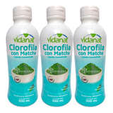 3 Pzs Clorofila Con Matcha 500 Ml Vidanat.