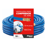 Manguera Pvc Aire Alta Presion Ekkon 10 Mts X 10mm Enc 1/2 Color Azul