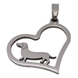 Collar Corazón Perro Salchicha Acero Quirúrgico Joyas Mónaco