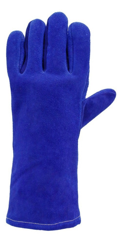 Sinerco Guantes De Carnaza Para Soldador Azul Hilo Kevlar 