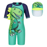 Traje Baño Dinosaurio Niño Una Pieza Bañador Playera