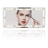 Espejo Para Maquillaje Con Luces Led Auto Visera Recargable