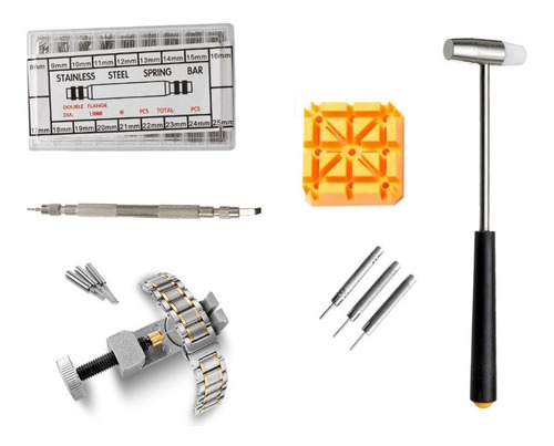 Caixa De Pinos + Ferramentas  Para Sacar  Pino De Relogio