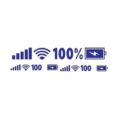 Sticker Wifi Reflejante Signal Power P/ Cristales 3 Pza