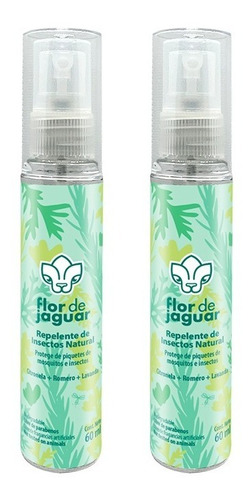 Flor De Jaguar I Pack 2 Repelente De Insectos Natural, 60 Ml