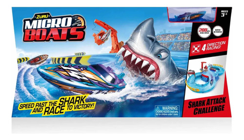 Pista Micro Boats Zury Shark Attack Challenge Incluye 1 Bote