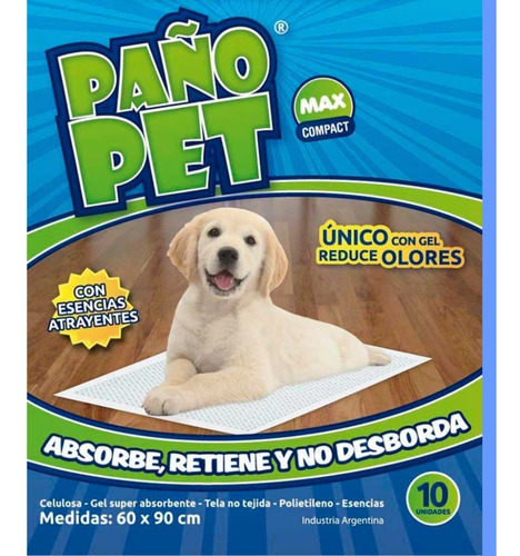 Paños Descartable Perro Paño Pet Entrenamiento 60x90 Max X10
