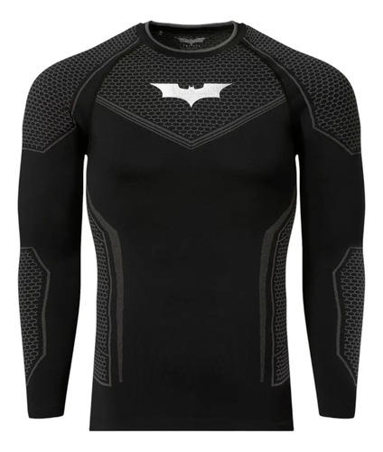 Youngla Batman Playera Compresion 8004 Gym Adulto Unisex
