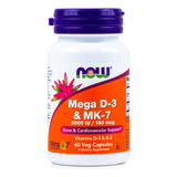 Vitamina D3 (5000iu)+vitamina K2 (180mcg) / 60caps. Veganas
