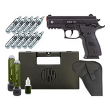 Arma Pressão Blowback 4.5 P226 + Munição + Maleta + Coldre