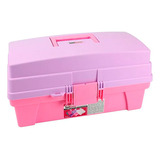 Caja Vanity Multiusos Plástica 2 Bandejas Rosa/lila Santul