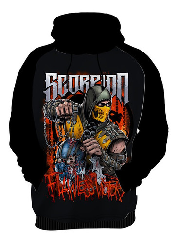 Blusa De Frio Moletom Scorpion Mortal Kombat Video Game Hd