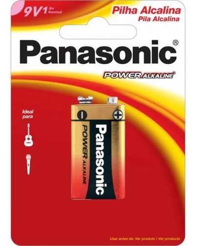 Bateria Alcalina Panasonic 9v 6lf22xab/1b24 Caixa Com 24 Pilhas
