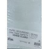 Papel Seguridad Tamaño Carta Oak Tree Verde Claro 250 Hojas