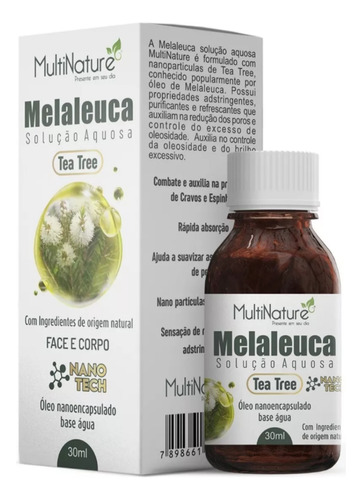 Óleo De Melaleuca Tea Tree 100% Puro 30ml Original Envio 24h