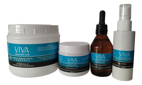 Kit Piel Súper Hidratada / Hialurónico+exfoliante+crema+fps