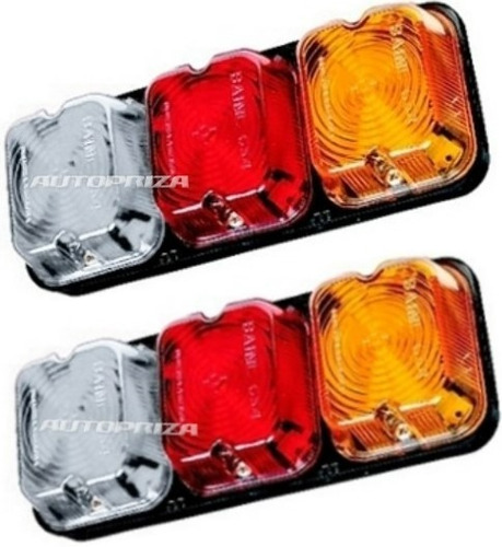 Juego Faros Traseros Triple Tricolor P/ Trailer Camioneta